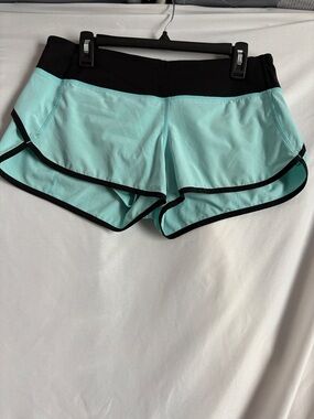 lululemon athletica Aqua Performance Running Shorts with Black Trim